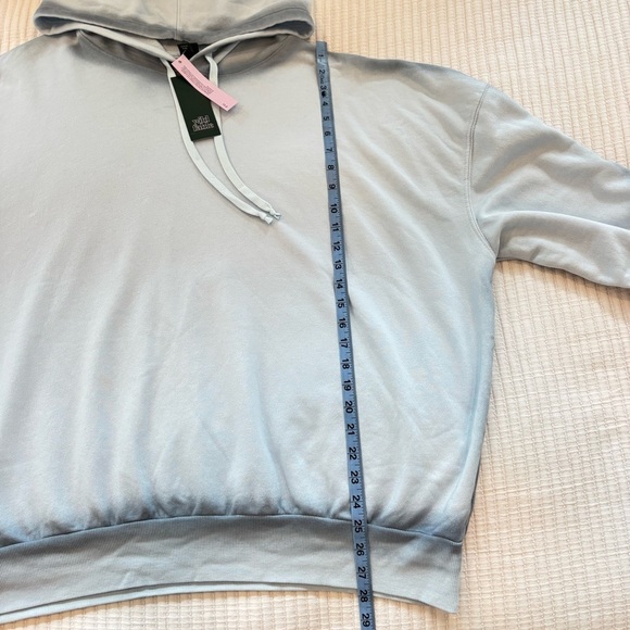 Wild Fable Light Aqua Blue Hoodie Sweatshirt Tie Dye Detail Women's Size XXL NWT - Picture 9 of 9
